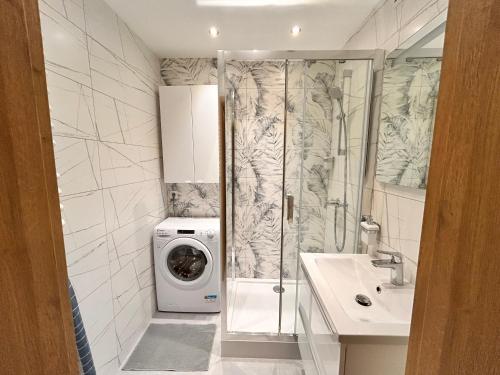 Koupelna v ubytování APARTAMENT TYCHY MIASTO 60m2