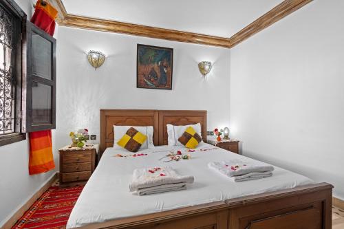 Krevet ili kreveti u jedinici u okviru objekta Riad Marwa Marrakech