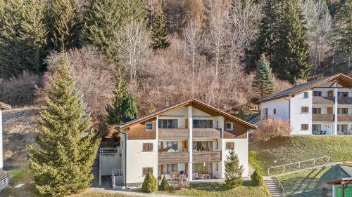 an aerial view of a house at Stilvolle 2.5 Zimmer Wohnung nähe Skigebiet in Savognin
