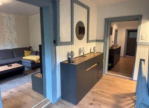 Posezení v ubytování HARZ Ferienwohnung An der Bode - Tanne
