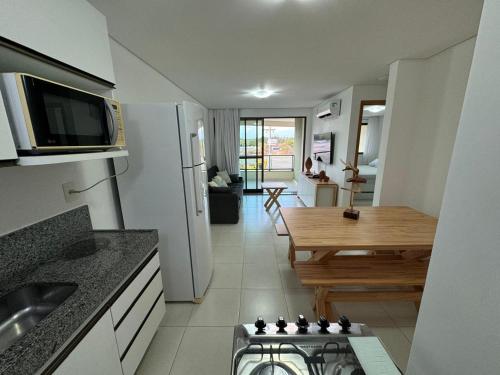 Kuchyň nebo kuchyňský kout v ubytování Flat Carneiros Beach Resort - Beira Mar Praia dos Carneiros