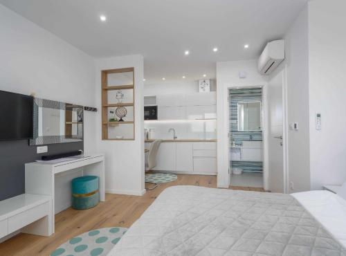 Η κουζίνα ή μικρή κουζίνα στο Luxury Beachfront Krk Apartments with Terrace