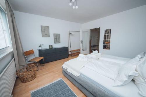 Posteľ alebo postele v izbe v ubytovaní Designer-Apartment zum Wohlfühlen