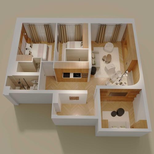 un petit appartement avec une pièce dans l'établissement Apt Exceptional - AC - 3BR-8P- Gare de l 'Est, à Paris