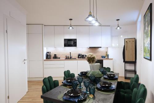 Η κουζίνα ή μικρή κουζίνα στο "Carl's Design Residences" - Your family-friendly, urban & stylish Oasis in Vienna l free parking & great access