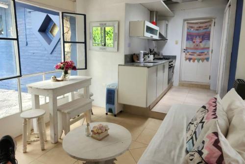 Η κουζίνα ή μικρή κουζίνα στο Departamento con patio y cochera