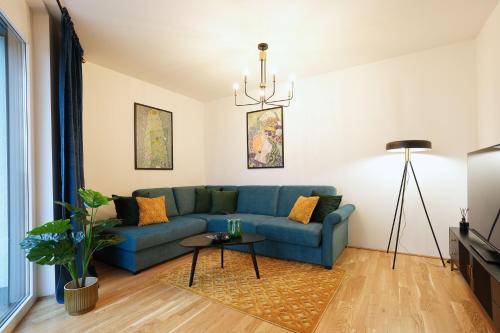 Χώρος καθιστικού στο "Carl's Design Residences" - Your family-friendly, urban & stylish Oasis in Vienna l free parking & great access