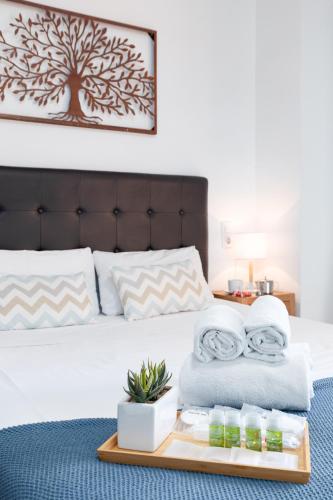 Ένα ή περισσότερα κρεβάτια σε δωμάτιο στο Travel Habitat Casa con embarcadero.