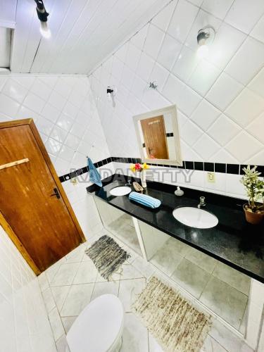 Dapur atau dapur kecil di Pousada da Cathy
