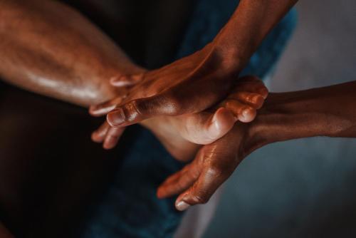 a group of people holding hands at Cocli Hotel Boutique Salento in Salento
