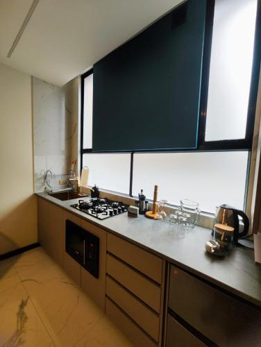 Kuchyň nebo kuchyňský kout v ubytování Departamentos Smart Design