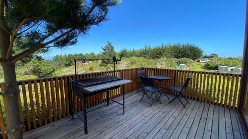Balkoni atau teres di Casa Isla El Pangal Pichilemu