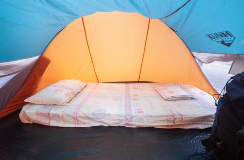 Кровать или кровати в номере La Casa Mompiche Camping & Dorm