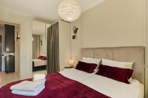 Voodi või voodid majutusasutuse Golden Hour Apartments- Grunwaldzka 42 toas