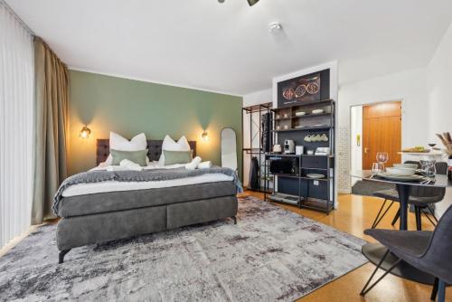 Postel nebo postele na pokoji v ubytování Apartment Köpenick See