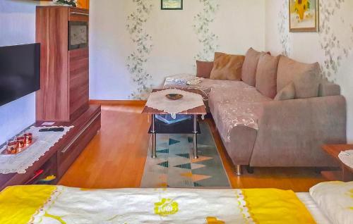 Χώρος καθιστικού στο Ferienwohnung Fürstenwerder