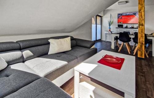TV a/nebo společenská místnost v ubytování Ferienwohnung Kargow