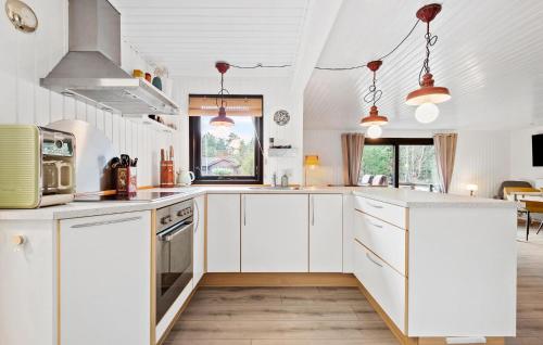 Stunning Home In Oksbøl With Wifiにあるキッチンまたは簡易キッチン