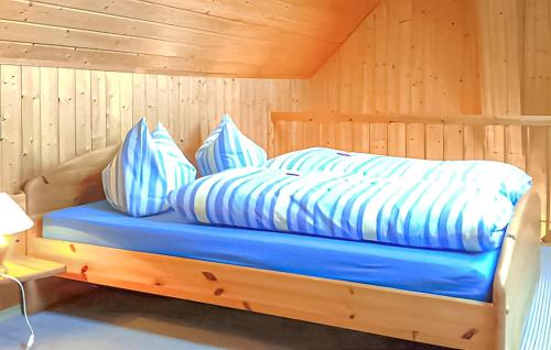 Katil atau katil-katil dalam bilik di Ferienhaus Ueckermünde Bellin