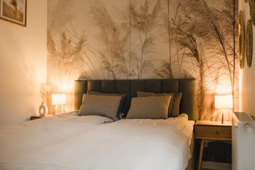 Posteľ alebo postele v izbe v ubytovaní Garden Apartment Old Town