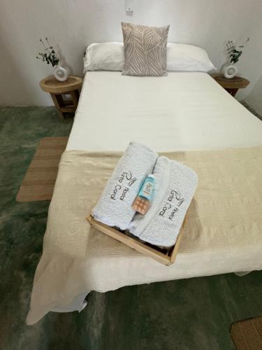 Voodi või voodid majutusasutuse Cabaña Punta Coral toas