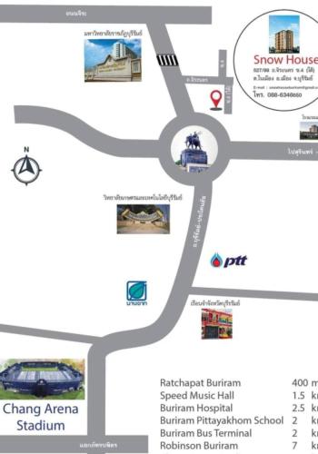 a map of the show house at the sharjah shopping arena station at SNOW HOUSE Buriram in Buriram