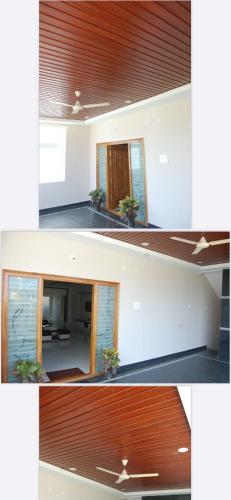 a collage of three pictures of a living room at Nest Inn Homestay in Tirupati