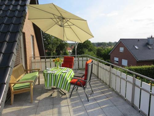 Μπαλκόνι ή βεράντα στο Ferienwohnung "Am Kleeberg"