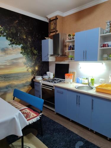 Dapur atau dapur kecil di Hostel Viator