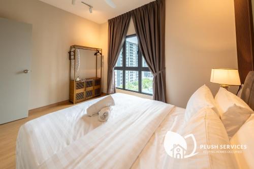 Maya Bay Residences at Gamuda Cove, Next to SplashManiaにあるベッド