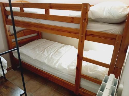 Ένα ή περισσότερα κρεβάτια σε δωμάτιο στο Terrasses D 309 PARC NAT VANOISE appart 4 pers