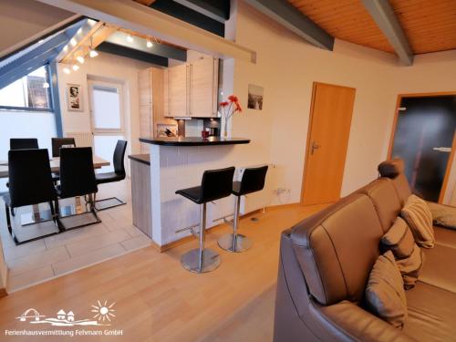 Dapur atau dapur kecil di 21 Ferienwohnung im Fritz-Bleyl-Weg 16b OG