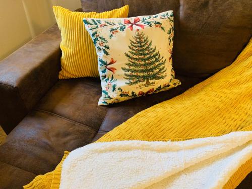 Et opholdsområde på Am Schloss Wolkenstein, 86m2, 3BR, Babybett, Office