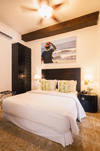 Cama o camas de una habitación en Hotel Boutique Santo Toribio