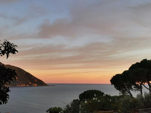 a view of the ocean at sunset at Counting Stars in Recco