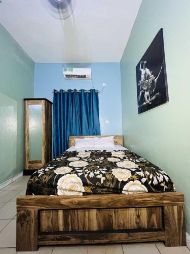 En eller flere senge i et værelse på Appartement meublé