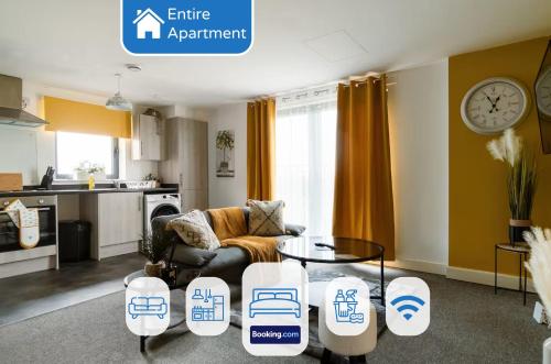 Η κουζίνα ή μικρή κουζίνα στο One and Two Bed Apartments Slough near Heathrow