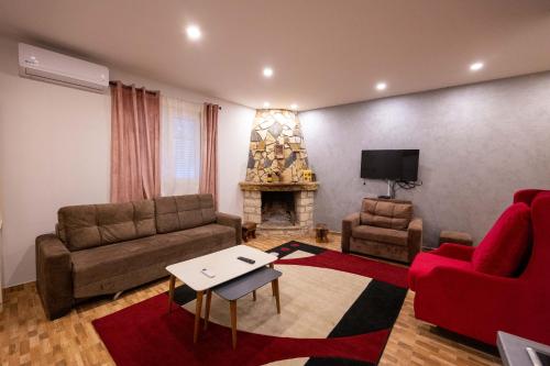 Χώρος καθιστικού στο Relax villa