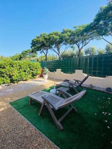 VIAS PLAGE - Villa climatisee 5 pers proche plage avec terrasse et parking V0387