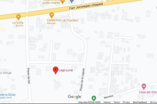 a screenshot of a google map with pointers at Condo PH Lago Luna, Chante in Chantepec