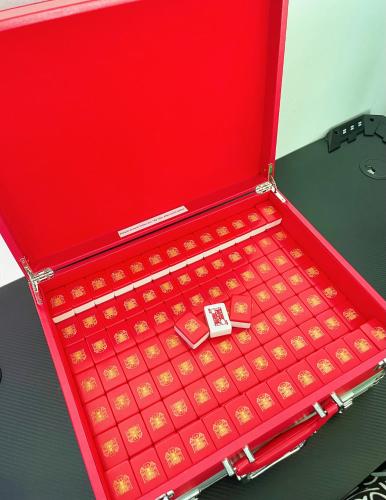 a red briefcase filled with lots of money at Dato Villa Luxury Homestay 12min to Jonker Street 26pax Private Pool Playground KTV BBQ in Melaka