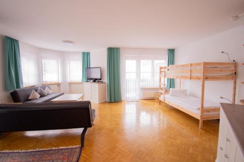 Postel nebo postele na pokoji v ubytování Haus Kristina