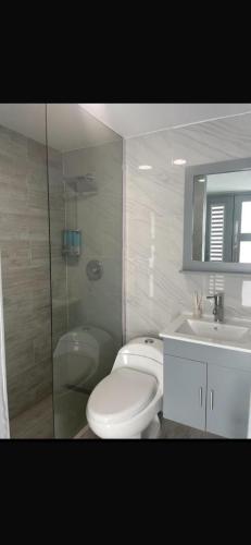 Koupelna v ubytování Cozy Studio