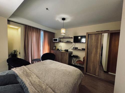 Kuchyň nebo kuchyňský kout v ubytování Room 416