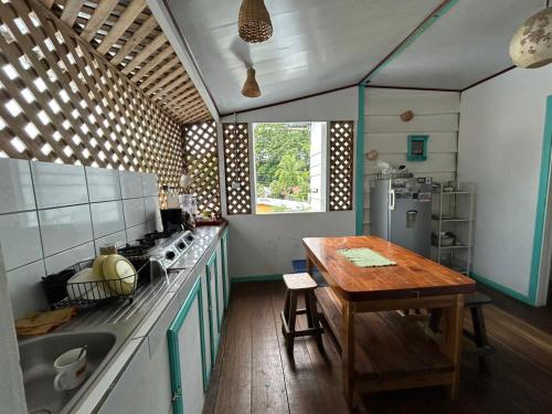 Kuchyň nebo kuchyňský kout v ubytování Backpackers Caribe Puerto Viejo