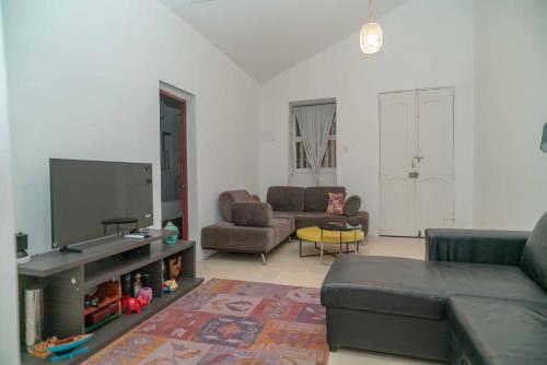 TV a/nebo společenská místnost v ubytování Casa cochera