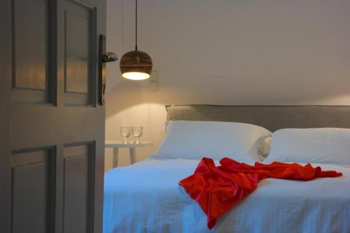 Cama o camas de una habitación en Mykonos Chora Residences