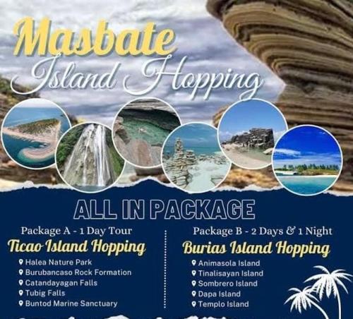 a flyer for a vacation in malibu island hopping at Maria Kulafu Studio Apartment Kinamaligan- Beside Eglin Gas FREE Wifi in Masbate
