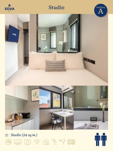 Ένα ή περισσότερα κρεβάτια σε δωμάτιο στο SOVA Hotel Bangkok
