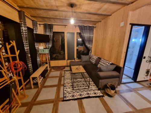 Posezení v ubytování Trifoi Chalet